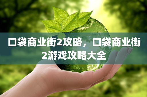 口袋商业街2攻略，口袋商业街2游戏攻略大全