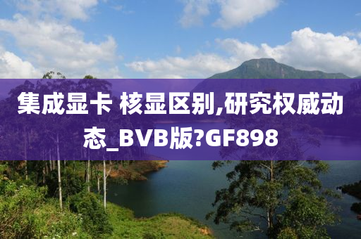 集成显卡 核显区别,研究权威动态_BVB版?GF898