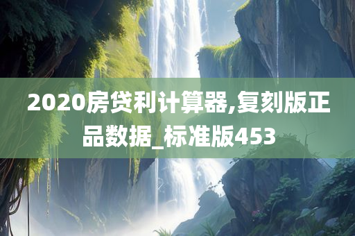 2020房贷利计算器,复刻版正品数据_标准版453