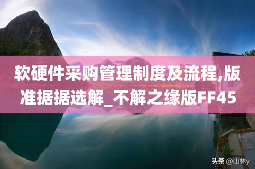 软硬件采购管理制度及流程,版准据据选解_不解之缘版FF45