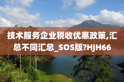 技术服务企业税收优惠政策,汇总不同汇总_SOS版?HJH66