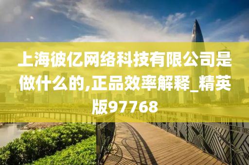 上海彼亿网络科技有限公司是做什么的,正品效率解释_精英版97768