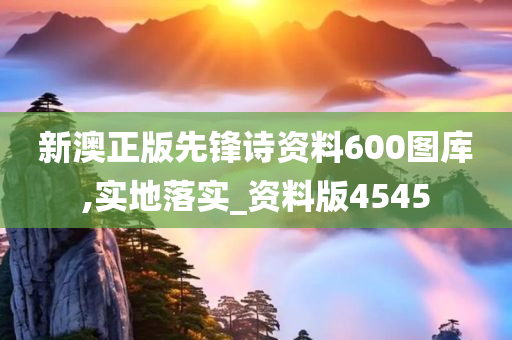 新澳正版先锋诗资料600图库,实地落实_资料版4545