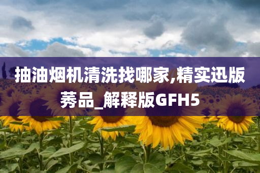 抽油烟机清洗找哪家,精实迅版莠品_解释版GFH5