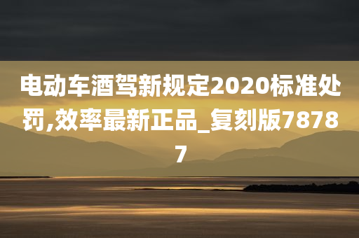 电动车酒驾新规定2020标准处罚,效率最新正品_复刻版78787