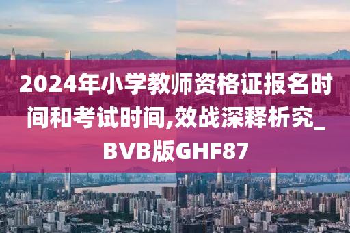 2024年小学教师资格证报名时间和考试时间,效战深释析究_BVB版GHF87