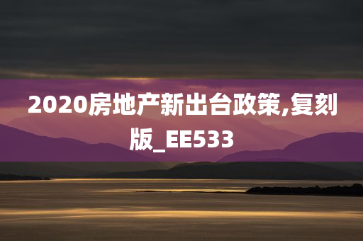 2020房地产新出台政策,复刻版_EE533