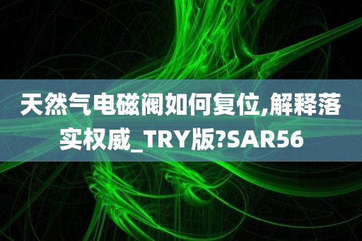 天然气电磁阀如何复位,解释落实权威_TRY版?SAR56