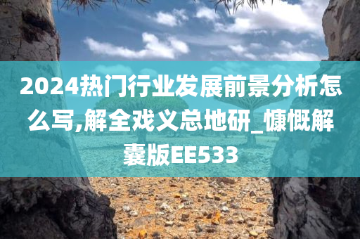 2024热门行业发展前景分析怎么写,解全戏义总地研_慷慨解囊版EE533