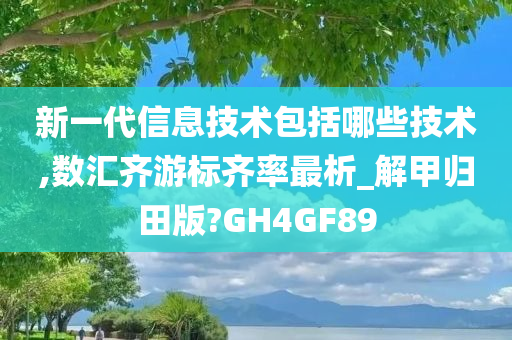 新一代信息技术包括哪些技术,数汇齐游标齐率最析_解甲归田版?GH4GF89