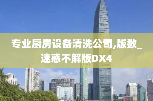 专业厨房设备清洗公司,版数_迷惑不解版DX4