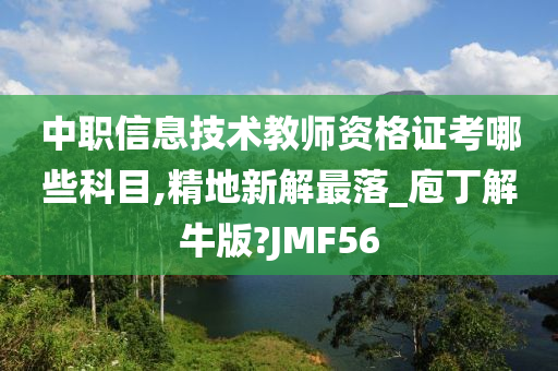 中职信息技术教师资格证考哪些科目,精地新解最落_庖丁解牛版?JMF56