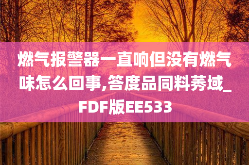 燃气报警器一直响但没有燃气味怎么回事,答度品同料莠域_FDF版EE533