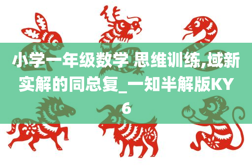 小学一年级数学 思维训练,域新实解的同总复_一知半解版KY6