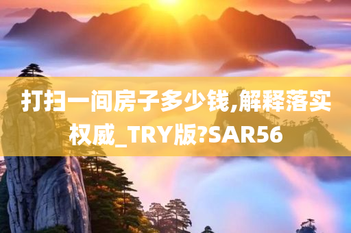 打扫一间房子多少钱,解释落实权威_TRY版?SAR56