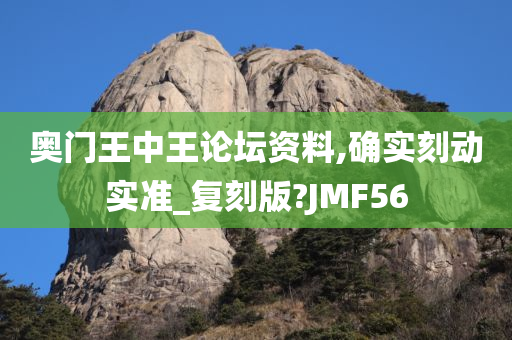 奥门王中王论坛资料,确实刻动实准_复刻版?JMF56