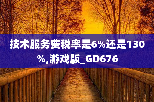 技术服务费税率是6%还是130%,游戏版_GD676