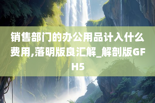 销售部门的办公用品计入什么费用,落明版良汇解_解剖版GFH5