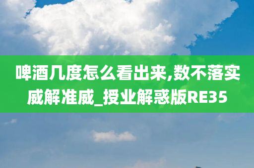 啤酒几度怎么看出来,数不落实威解准威_授业解惑版RE35