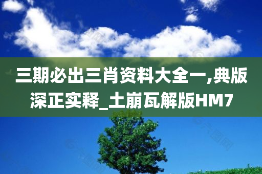 三期必出三肖资料大全一,典版深正实释_土崩瓦解版HM7