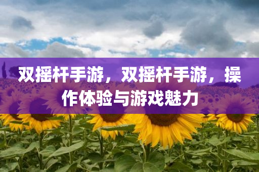 双摇杆手游，双摇杆手游，操作体验与游戏魅力