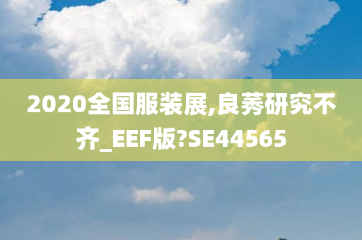 2020全国服装展,良莠研究不齐_EEF版?SE44565