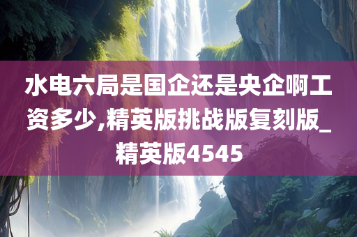 水电六局是国企还是央企啊工资多少,精英版挑战版复刻版_精英版4545