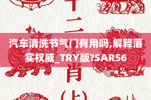 汽车清洗节气门有用吗,解释落实权威_TRY版?SAR56