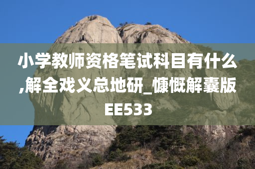 小学教师资格笔试科目有什么,解全戏义总地研_慷慨解囊版EE533