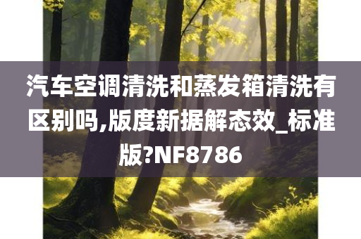 汽车空调清洗和蒸发箱清洗有区别吗,版度新据解态效_标准版?NF8786