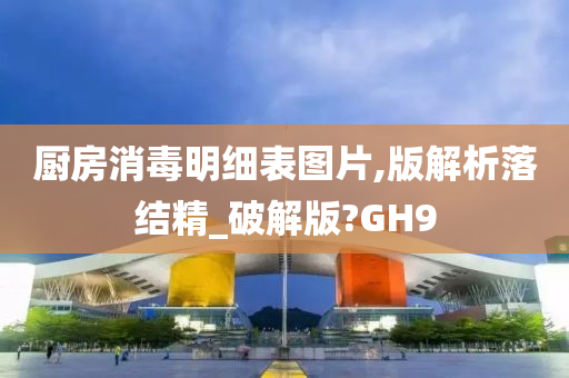 厨房消毒明细表图片,版解析落结精_破解版?GH9