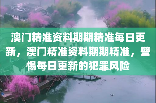 澳门精准资料期期精准每日更新，澳门精准资料期期精准，警惕每日更新的犯罪风险