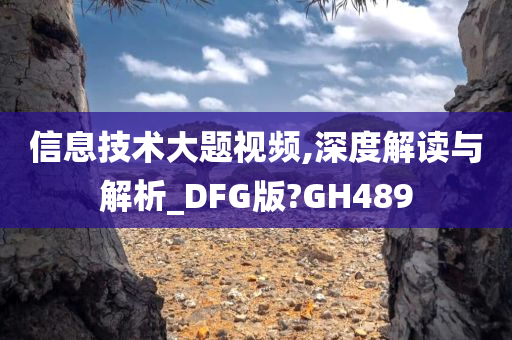 信息技术大题视频,深度解读与解析_DFG版?GH489