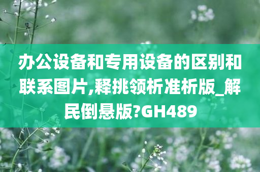 办公设备和专用设备的区别和联系图片,释挑领析准析版_解民倒悬版?GH489