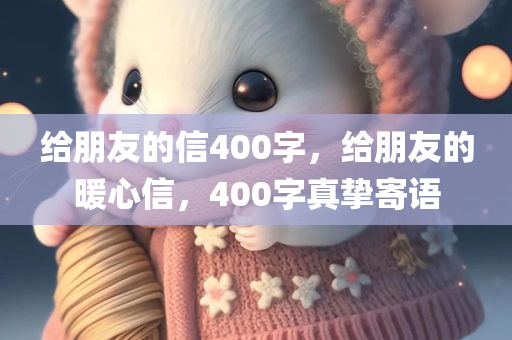 给朋友的信400字，给朋友的暖心信，400字真挚寄语