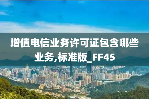 增值电信业务许可证包含哪些业务,标准版_FF45