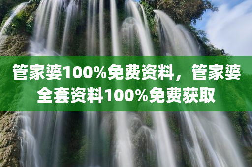 管家婆100%免费资料