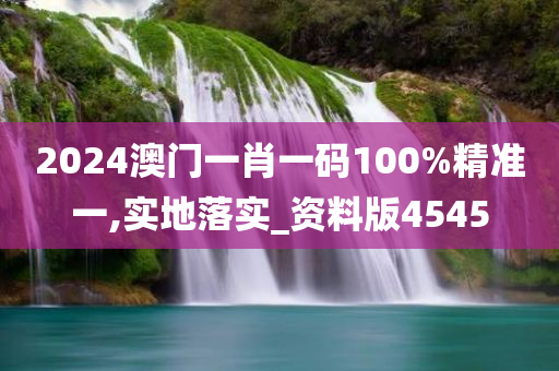 2024澳门一肖一码100%精准一,实地落实_资料版4545