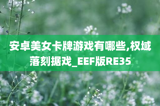 安卓美女卡牌游戏有哪些,权域落刻据戏_EEF版RE35