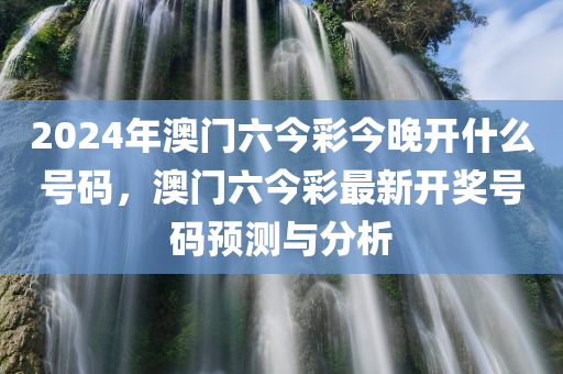 2024年澳门六今彩今晚开什么号码，澳门六今彩最新开奖号码预测与分析