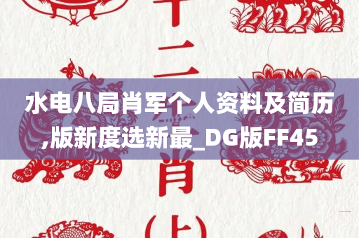 水电八局肖军个人资料及简历,版新度选新最_DG版FF45