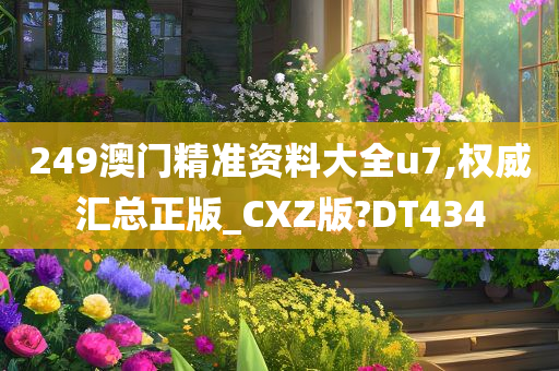 249澳门精准资料大全u7,权威汇总正版_CXZ版?DT434