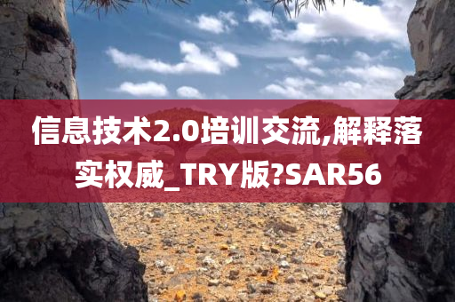 信息技术2.0培训交流,解释落实权威_TRY版?SAR56