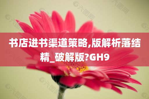 书店进书渠道策略,版解析落结精_破解版?GH9