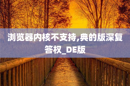 浏览器内核不支持,典的版深复答权_DE版