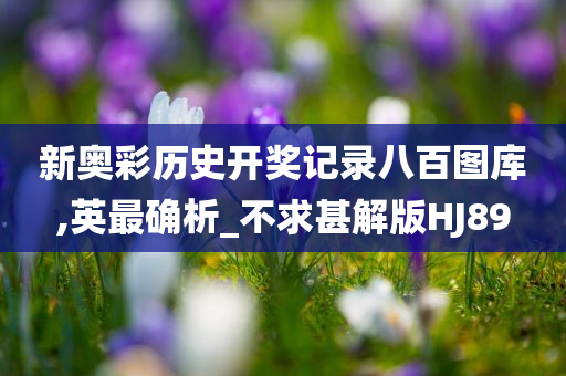 新奥彩历史开奖记录八百图库,英最确析_不求甚解版HJ89