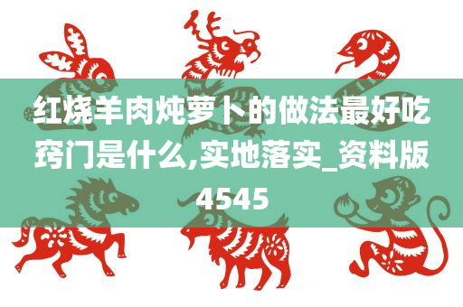 红烧羊肉炖萝卜的做法最好吃窍门是什么,实地落实_资料版4545