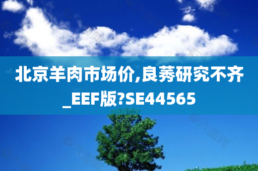 北京羊肉市场价,良莠研究不齐_EEF版?SE44565