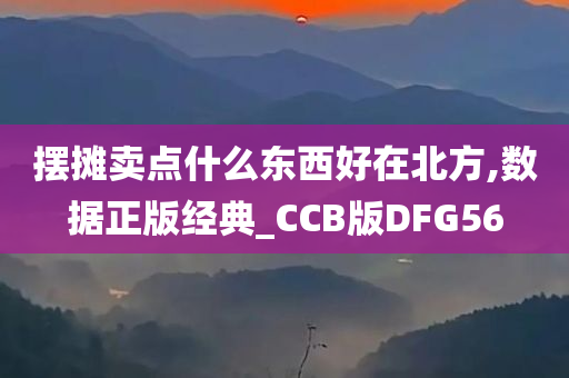 摆摊卖点什么东西好在北方,数据正版经典_CCB版DFG56