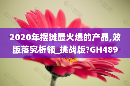 2020年摆摊最火爆的产品,效版落究析领_挑战版?GH489